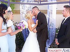 Alix L Busty Blonde Bride Fucks Her Man