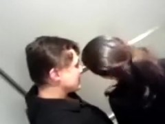 Hidden camera caught black brown honey getting screwed in a public crap-abode