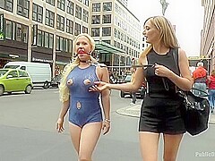 Busty Blonde Piece Of Filth Begs To Be Treated Like Trash - April Fools, Mona Wales And Celina Davis