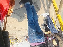 spy sexy teens ass in station romanian