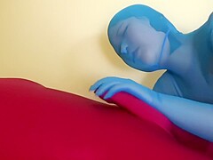 Miraidouga - Cute Mayu-chan See-through Zentai Ao
