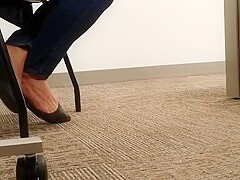 A Look At An Office Managers Well Worn Black Ballet Flats