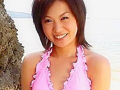 Hottest Japanese girl Natsumi Akimoto in Amazing Beach, Blowjob JAV clip