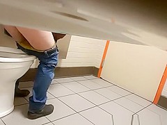 Coffee shop hidden camera in toilet