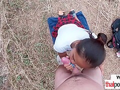 Amateur Thai Teen 18+ Loving Outdoor Blowjob