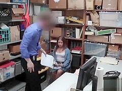 Hot Brooke Bliss fucked in the back of the store