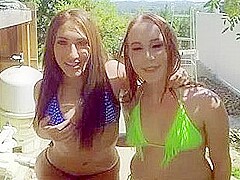 Davina Davis And Alice Coxxx In Hot Sluts Fucking The Pool Repair Man