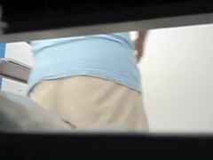 Asian woman got her nude tits spied in medical office