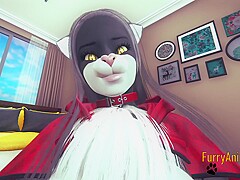 Kitty Cat, Black Cat And Kitty Black In Furry Hentai - White Kitty Yiff