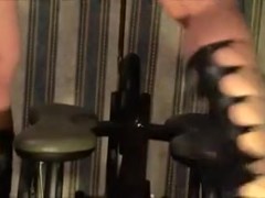 Hawt wife cumming on her BBC fuck machine