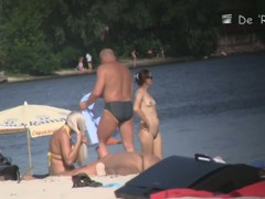 Young amateur nudist beach voyeur video