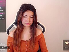 Natural big boobs super cute slim web brunette teen
