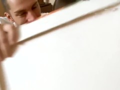 Young Russian couple has first time sex in new home