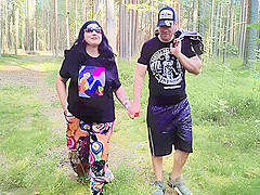A Hot Stepmom And A Young Guy Had A Wild Adventure In The Woods. They Had A Great Time Together, And