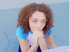 Perverted Ebony Teen 18+ Incredible Interracial Clip
