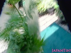 Nippon tiny schoolgirl pussylicked by stranger