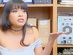 petite asian teen gets punished for shoplifting