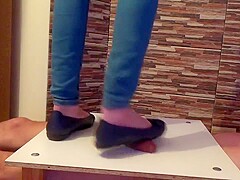 Crazy and cruel cock and balls trample stomping crushing