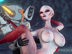Female Alien Gets Fucked Hard By Sci-fi Explorer In Spacesuit On Exoplanet