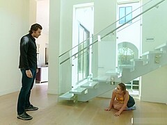Teen Laney Grey gets licked and fucked by her guy babysitter