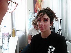 behind the scene,perv trheesome atogm only anal with Vile Vixen and Natasha Ink,pissing,milk,spits,d