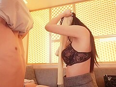 Soft-Spoken Gravure Idol's First Attempt at Seduction: Wet Kissing and Soft I-Cup Breasts x1xE90D8DD