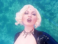 Joi Jerk Off Instruction Compilation Video In Latex Pvc From Sexy Curvy Mistress Pov With Arya Grand