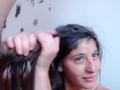 Colombian hairjob  long hair  hair