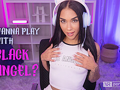 Erotic Gaming Session starring Black Angel