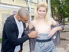 Next door blonde in anal public fuck