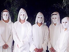 Busty Tanned Latina Fucked In A Sex Cult Initiation