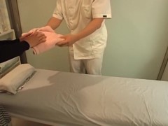 Skinny Japanese broad nailed in spy cam massage video