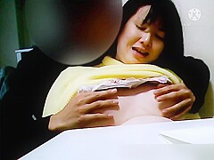 Japanese amateur college girl's natural tits on hidden camera