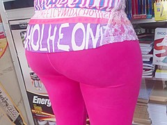 Morena Chuletuda Ricota Leggins Rosados Que Culote