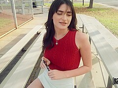 Naughty Mia Taylor Gets A Present Box With Anal Plug!