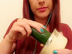 Flirtyasmr 24 February 2020 - Asmr Cucumber Video