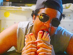 Sucking My Candy Toes Tickles So Bad! - Victor Footfucker Snacks On My Pedicured Toes Like Lollipops