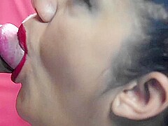 Cumshot On The Tongue In Close-up P1