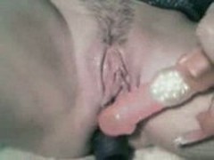Double sex toy masturbation