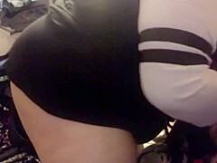 fat white girl upskirt cleaning showing you her thongs