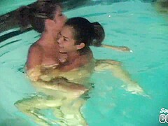 Late Night Hotel Swimming Pool Skinny Dipping Girls Miami Florida - SouthBeachCoeds
