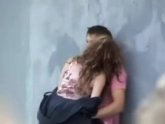 Voyeur tapes a partyslut fucking some guy in public during daytime, after a night out.