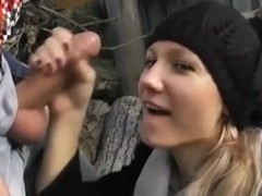 German Girlfriend Fellatio and Jism in Her Face Hole