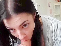 A Young Brunette Fell For A Pickup Truck And Exposed Her Pussy For Mon