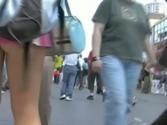 A slutty teen amateur upskirt ass video
