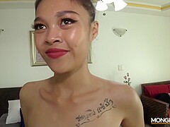 Horny Thai Girl Tight Pussy Rides Huge Dick