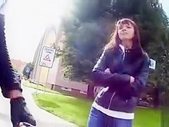 Guy cycles around the town with a big dick fully exposed