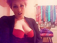 Cleavage smoking lingerie