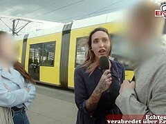 german agent pick up real couple on street for first time swinger club