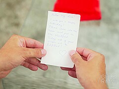 Nasty Baby Nicols gives rimjob to blindfolded boyfriend